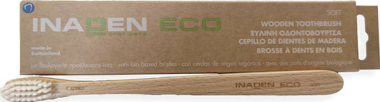 Inaden Eco Wooden Toothbrush Periuță de dinți Soft Alb 1buc