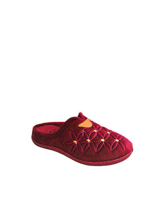 Fame Winter Anatomical Slippers In Bordeaux Color Spanish Manufacture