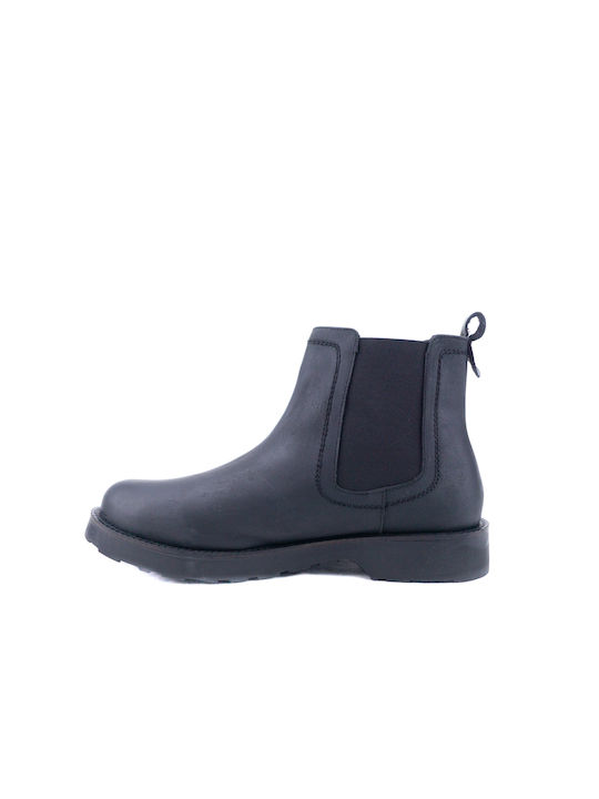 Men's Leather Chelsea Boot with Elastic MARINA MILITARE MM1453 BLACK