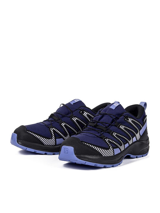 Xa Pro V8 Waterproof Kids Sports Shoes Running with Laces Purple