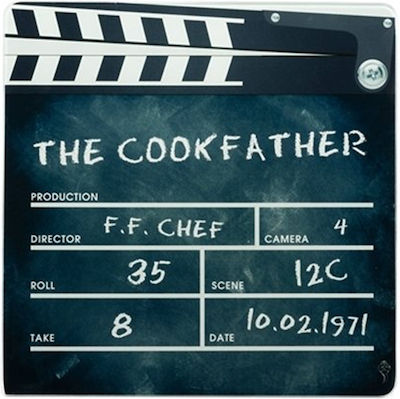 The Cookfather Επιφάνεια Κοπής Γυάλινη Μαύρη 30x30cm