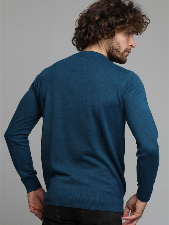 Double Men's Long Sleeve Sweater Petrol