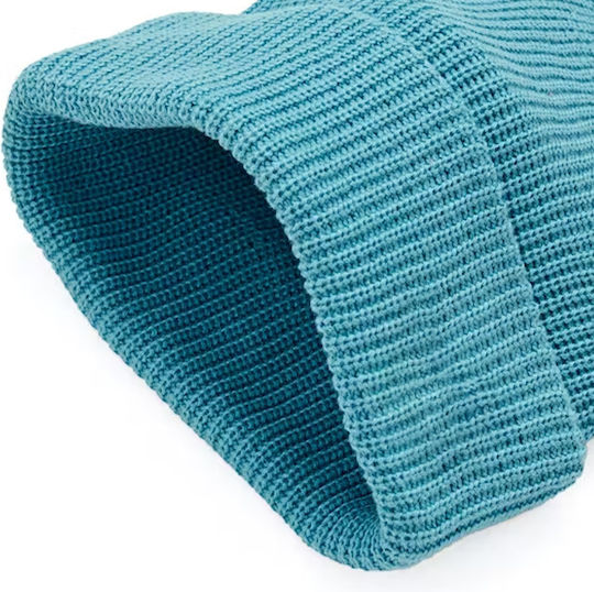 Bold Shadow Dot Шапка Унисекс Шапка с Ребреста Плетка Arctic Blue