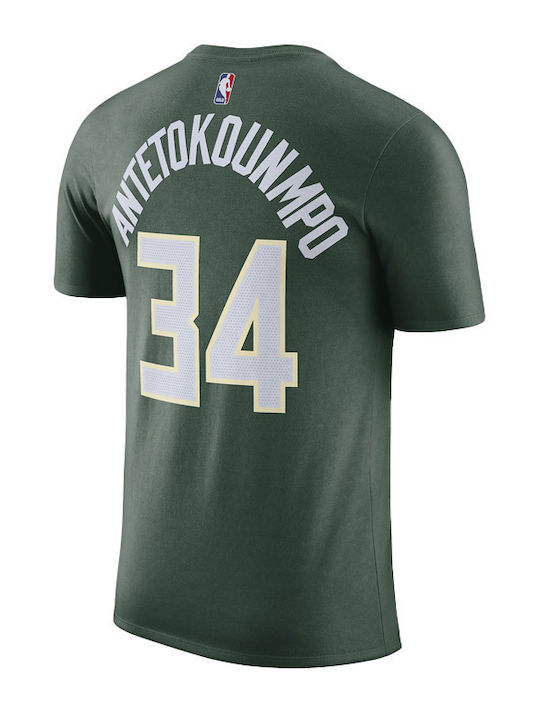 NBA Milwaukee Bucks Giannis Antetokounmpo Sportliches T-Shirt Grün
