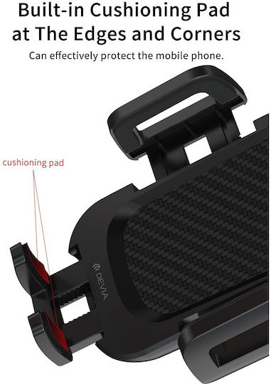 Devia Magic Clip Car Mobile Mount with Adjustable Hooks Black