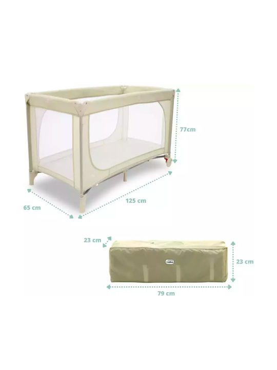 Asalvo Essential Laufstall mit Matratze Beige 65x125cm