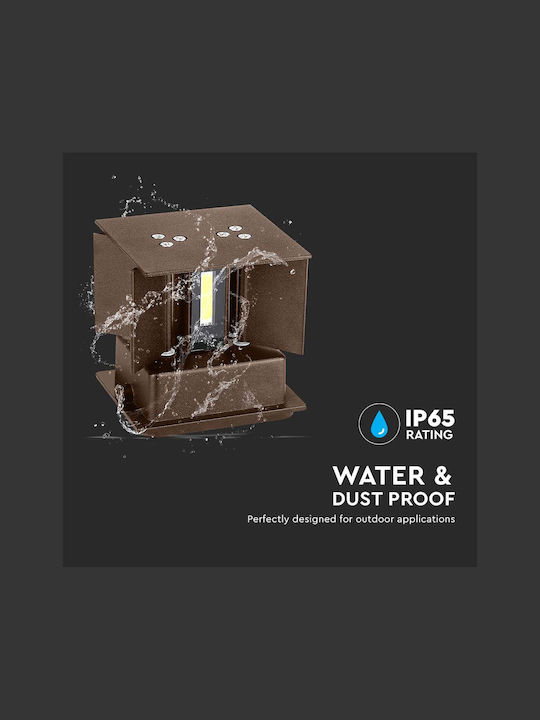 V-TAC Wandmontiertes Außen-Spotlight LED IP65 11W mit Warmweiß Licht Doppelstrahl 10x10x10εκ.
