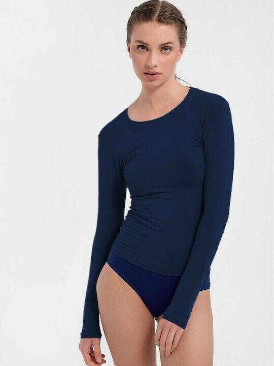 Women's Long Sleeve T-Shirt Indigo