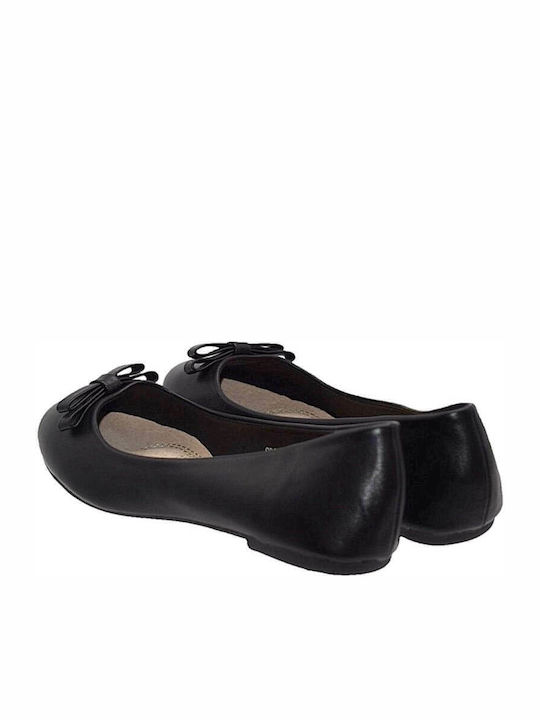 Synthetic Leather Ballerinas Black
