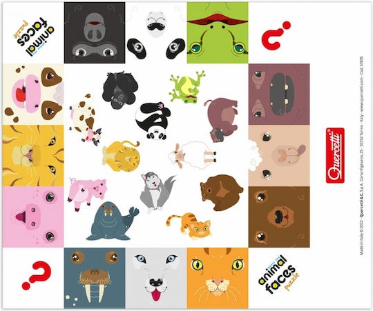 Puzzle pentru Copii Guess the Animal pentru 3+ ani+ Ani 18buc Quercetti