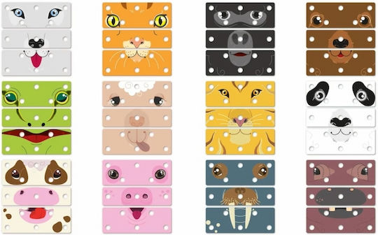 Puzzle pentru Copii Guess the Animal pentru 3+ ani+ Ani 18buc Quercetti