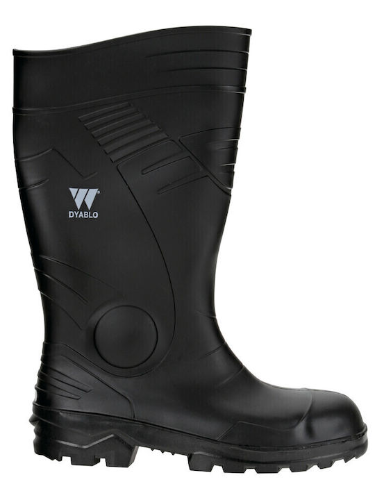 Lampa Dyablo Xgrip Work Wellies Tibia with Fur Black