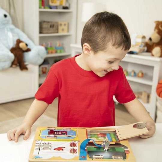 Melissa & Doug Lock and Latch Board Joc Educațional de Cunoștințe pentru 3+ ani Ani
