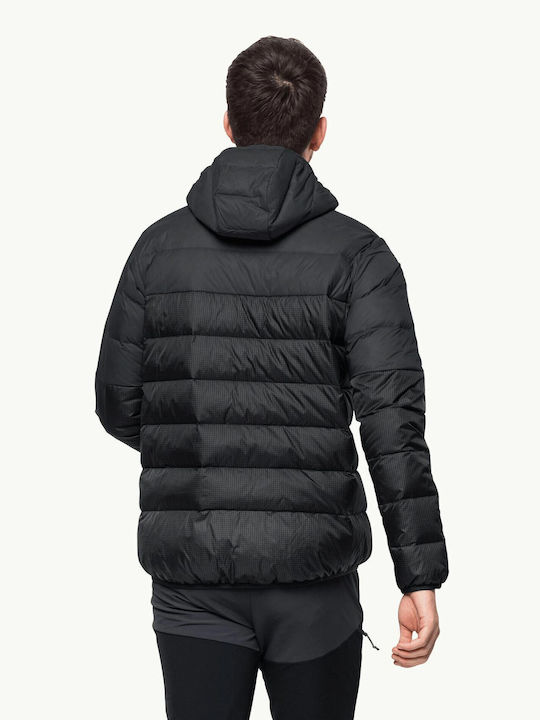 Jack Wolfskin Ανδρικό Χειμωνιάτικο Μπουφάν Puffer Μαύρο