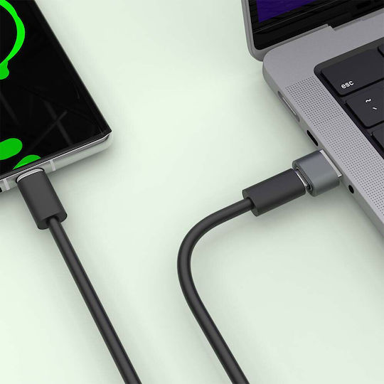 V-TAC Μετατροπέας USB-A male σε USB-C female Γκρι 1τμχ 7745