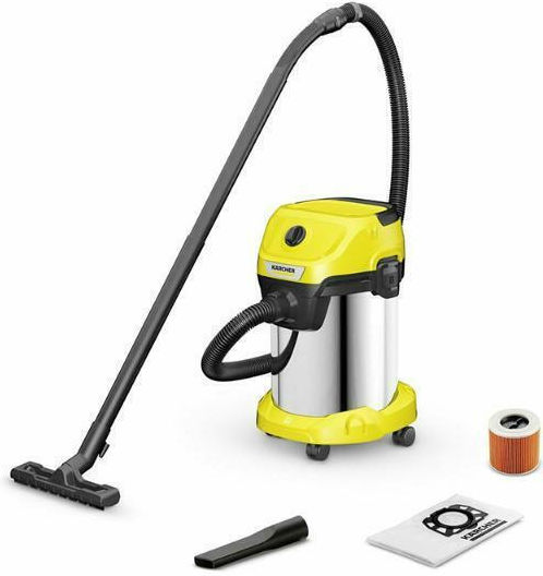 Karcher WD 3 V-19/4/20 Wet-Dry Vacuum for Dry Dust & Debris 1000W with Waste Container 19lt