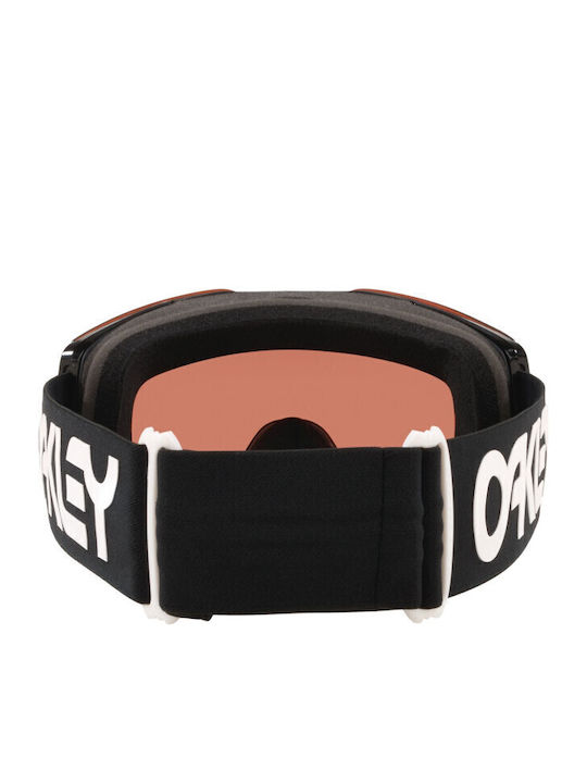 Oakley Fall Line Μάσκα Σκι & Snowboard Ενηλίκων Μαύρη με Φακό σε Μπλε Χρώμα