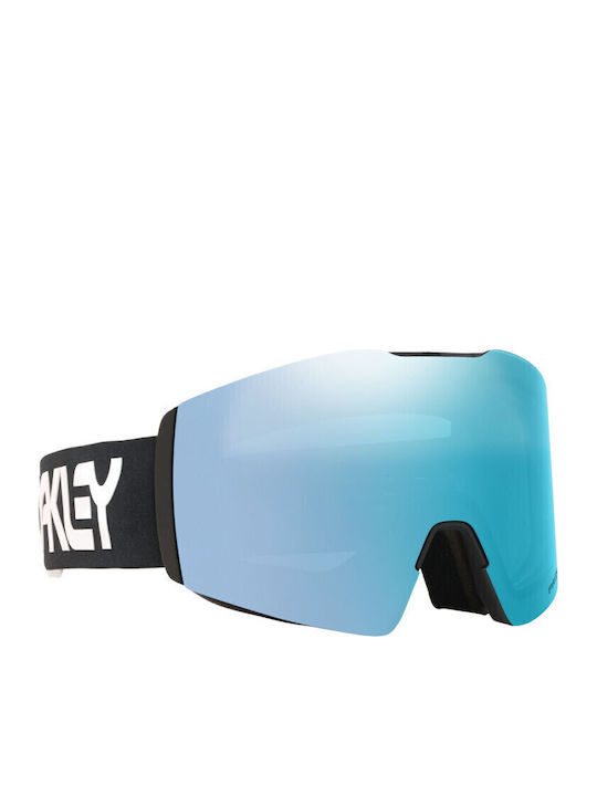 Oakley Fall Line Μάσκα Σκι & Snowboard Ενηλίκων Μαύρη με Φακό σε Μπλε Χρώμα