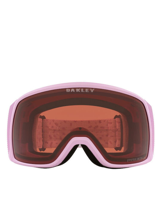 Oakley Flight Tracker S Μάσκα Σκι & Snowboard Ενηλίκων Ροζ με Φακό σε Καφέ Χρώμα