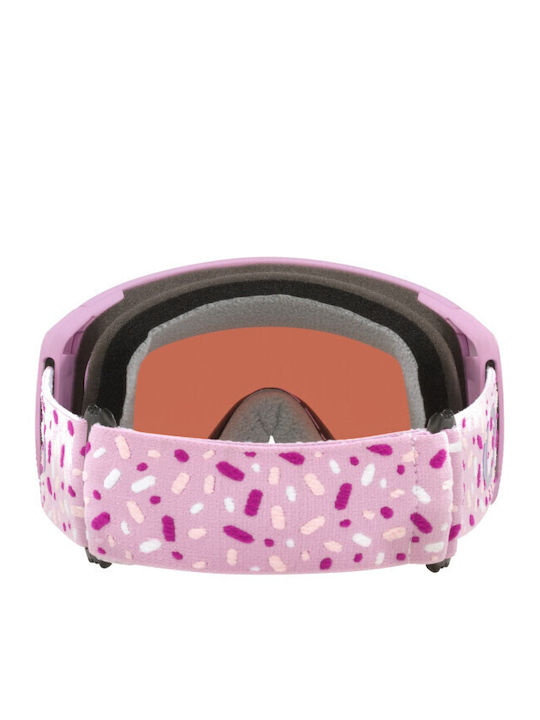 Oakley Flight Tracker S Ski & Snowboard Goggles Kids Pink with Lens in Brown Color