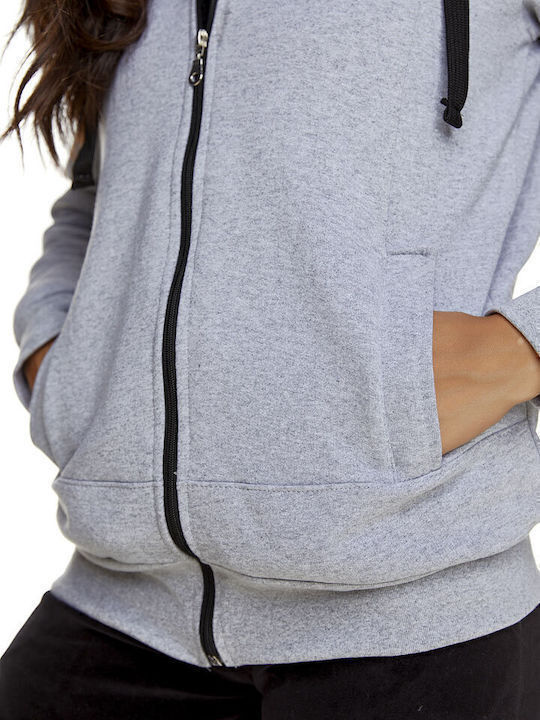 Cardigan With Gray Hood
