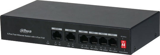 Dahua Switch Συστημάτων CCTV Μαύρο PFS3006-4ET-36