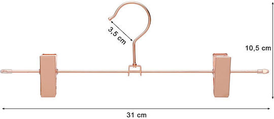 Songmics Metallic Clothes Hanger for Pants Pink 10pcs