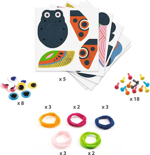 Djeco Collage Chenille Insekten für Kinder 3+ Jahre alt+ Jahre