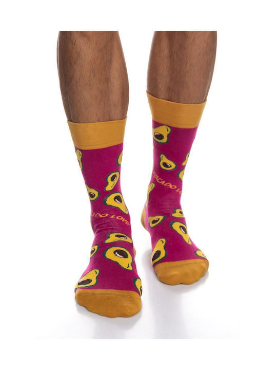 Inizio Men's Patterned Socks Fuchsia