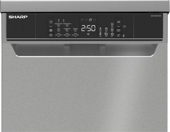 Sharp Mașină de spălat vase independentă pentru 14 seturi de vase L59.8xÎ85cm Inox