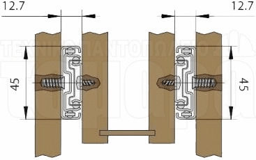 Geman Drawer Expanding Hardware Silver 25cm 2pcs 14100014