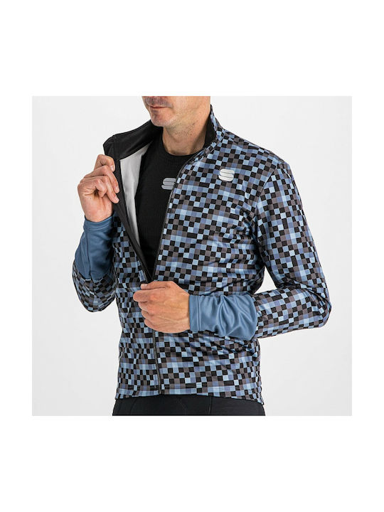 Sportful Pixel Jacket ZLV061 Waterproof Cycling Windbreaker Jacket Long sleeve Blue