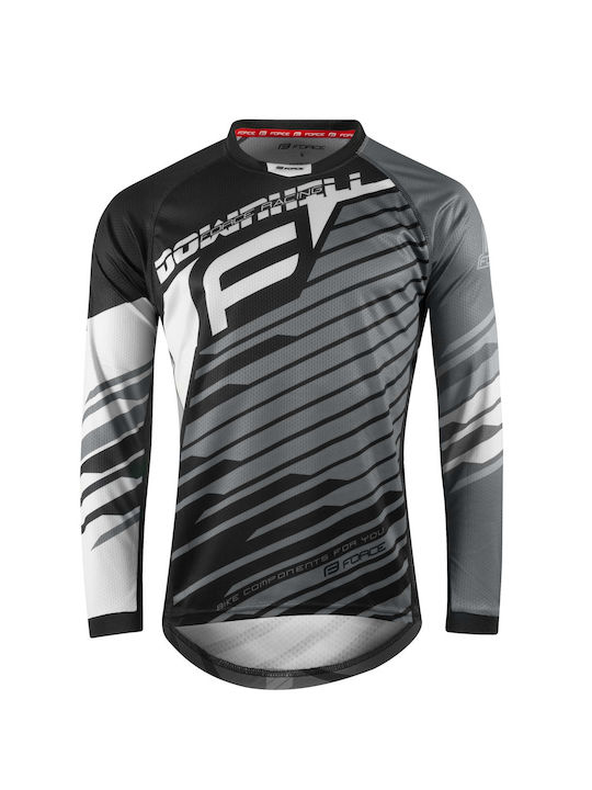 Force Downhill Long Sleeves Cycling Jersey Gray