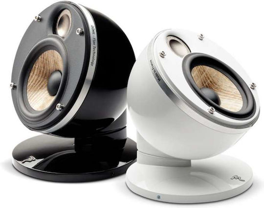 Focal Dome 1.0 Flax APA2018-22172 Ηχείο Hi-Fi Βιβλιοθήκης 100W 2 Δρόμων Π14.4xΒ14.3xΥ17.2εκ. Λευκό