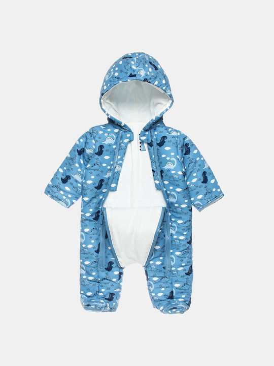 Alouette Baby Bodysuit Set for Outing Long-Sleeved Light Blue