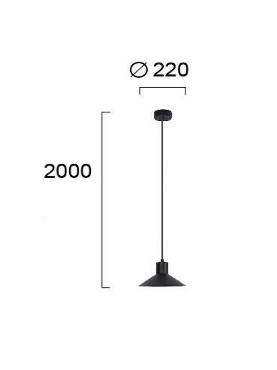 Viokef Forma Pendant Light LED Bell Black