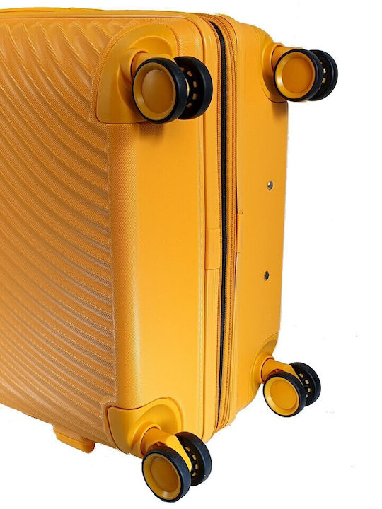 Forecast LSDQ-04 Mittlerer Reisekoffer Hartschalen Gelb mit 4 Räder Höhe 65cm