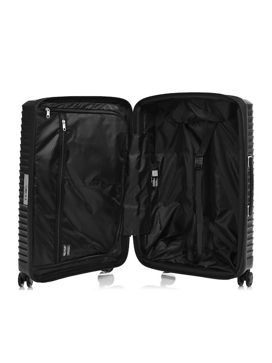 Samsonite Upscape Medium Hard Black Suitcase with 4 Wheels Height 68cm