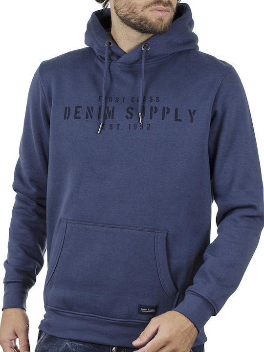 Sweatshirt with Hood Denim