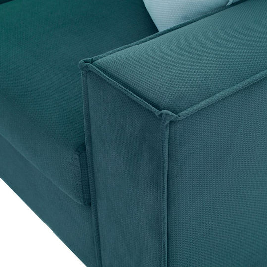 Monaco Ecke Sofa mit Umkehrbarer Winkel Petrol Blau 240x170x86cm