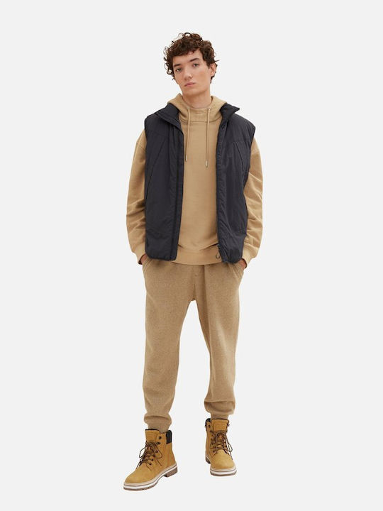 Tom Tailor Men's Sweatshirt with Hood Beige