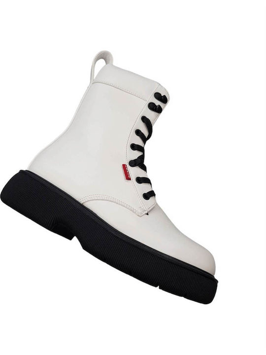 Joss Kinderstiefel mit Schnürsenkeln Weiß