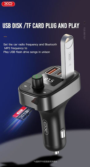 XO FM Transmitter Αυτοκινήτου BCC06 με Bluetooth / USB