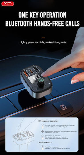 XO FM Transmitter Αυτοκινήτου BCC06 με Bluetooth / USB