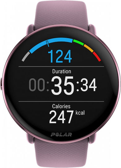 Polar Ignite 3 43mm Waterproof Smartwatch with Heart Rate Monitor (Purple Dusk)