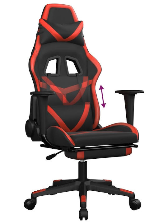 vidaXL 3143677 Gaming Chair with Footrest Black / Red