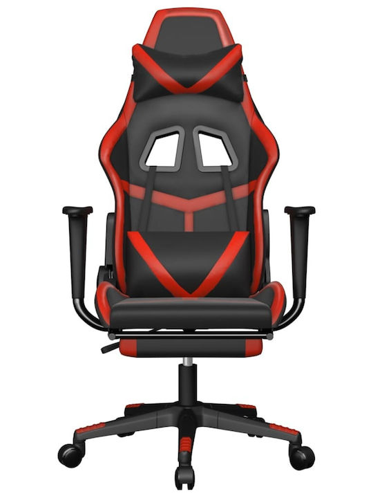 vidaXL 3143677 Gaming Chair with Footrest Black / Red