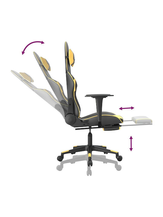 vidaXL 3143701 Gaming Stuhl mit Fußstütze Black / Gold