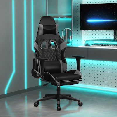 vidaXL 3143768 Gaming Chair with Footrest Black / Gray