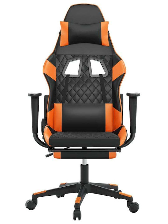 vidaXL 3143770 Gaming Stuhl mit Fußstütze Black / Orange